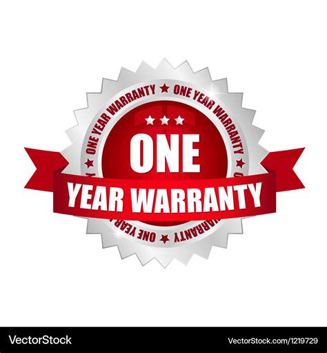 Year Warranty Button Royalty Free Vector Image