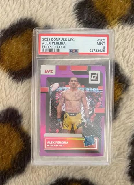 2023 DONRUSS UFC recrue classée pourpre inondation Alex Pereira 209