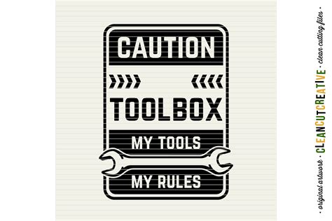 Diy Personalized Mens Toolbox Decal Design My Tools My RulesÃ‚Â