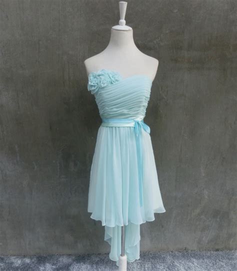 Light Sky Blue Homecoming Dresshigh Low Homecoming Dresseschiffon