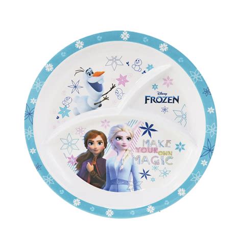 Disney Frozen Round Melamine Section Tray 3 Way Lazada