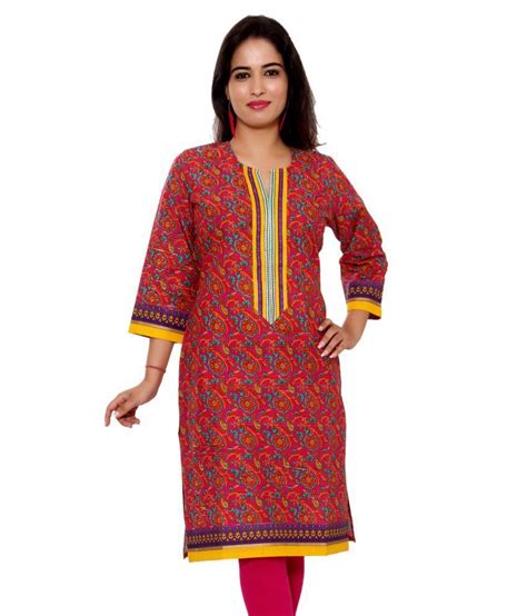 Jaipuri Printed 100 Cotton Kurti Price In India Buy Jaipuri Printed