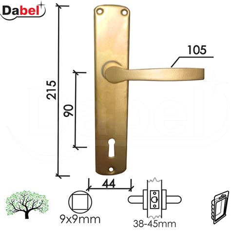 Kvaka šild za vrata 710 Cr Ni 8x8 90mm WC Dabel