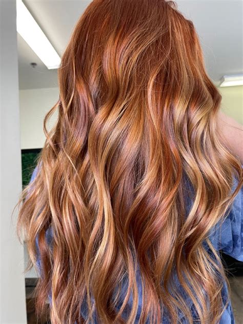 Copper Blonde Balayage Copper Blonde Hair Color Red Balayage Hair