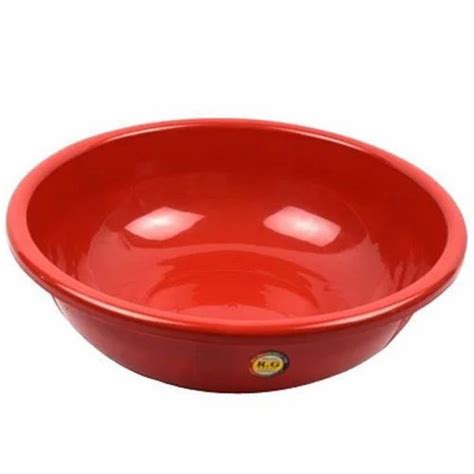 Red Round Plastic Ghamela Capacity L Size X Cm At Rs