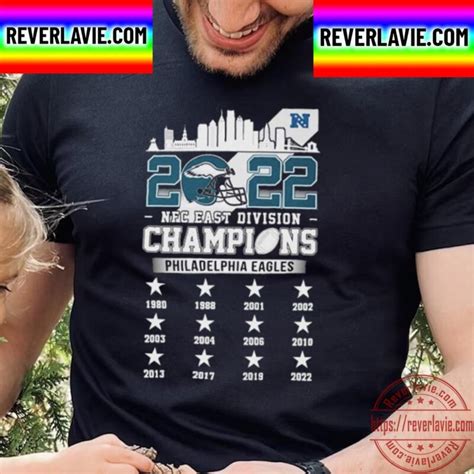 2022 NFC East Champions Philadelphia Eagles Skyline Unisex T-Shirt ...