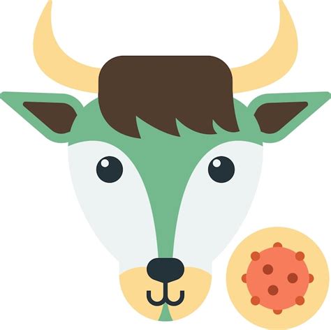 Ilustraci N De Vaca Y Virus En Estilo Minimalista Vector Premium