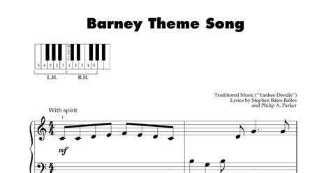 Barney Theme Song (5-Finger Piano) - Print Sheet Music Now