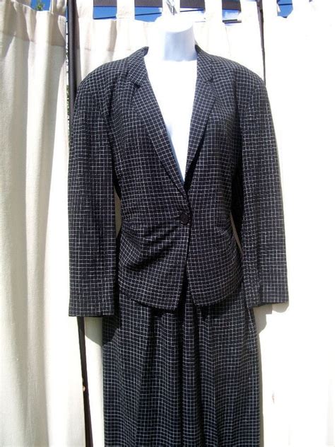 Vintage S Giorgio Armani Pc Womens Linen Suit Slacks And