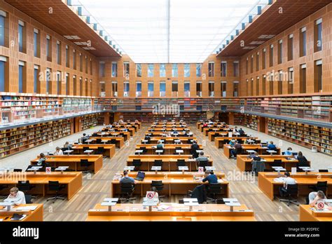 reading room in Saxon State University Library Dresden SLUB, academic library, University of ...