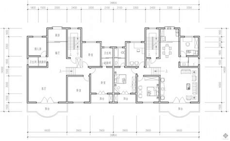 板式多层一梯二户户型图170170 建筑户型图 筑龙建筑设计论坛