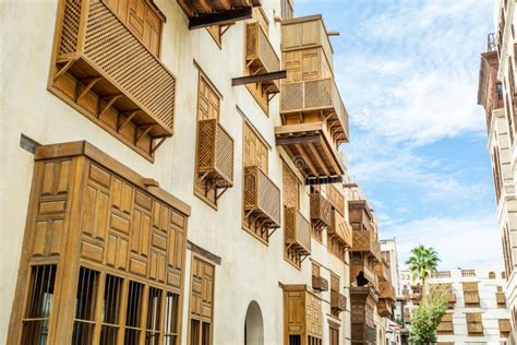 Al-Balad Old Town with Traditional Muslim Houses, Jeddah Stock Image - Image of arab, center ...