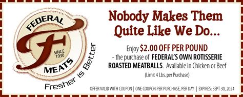 Weekly Coupons – Federal Meats