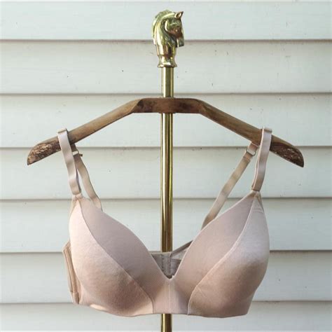 Lively Soft Nude Wireless Mesh Detail Bra Cute Depop