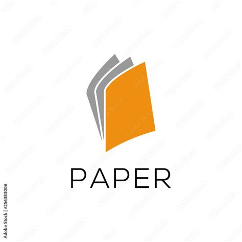 paper logo design and symbol Stock Vector | Adobe Stock