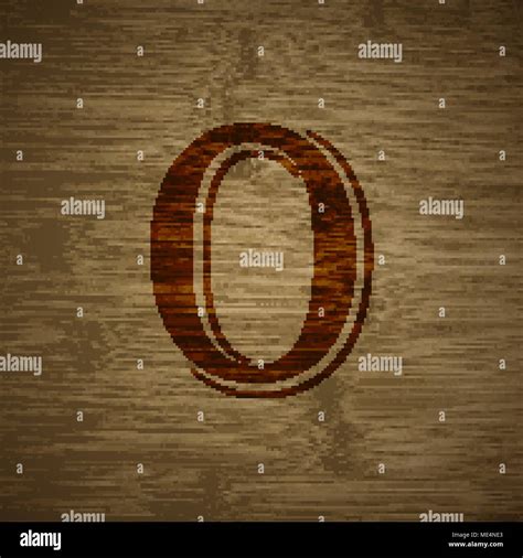 number zero icon symbol on a wooden background. Vector illustration ...