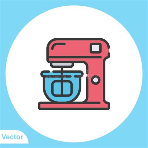 Kitchen Mixer Vector Icon Sign Symbol Stock Illustration Illustration