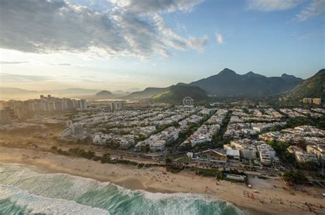 Aerial View Of Barra Da Tijuca And Pepe Beach Rio De Janeiro Brazil