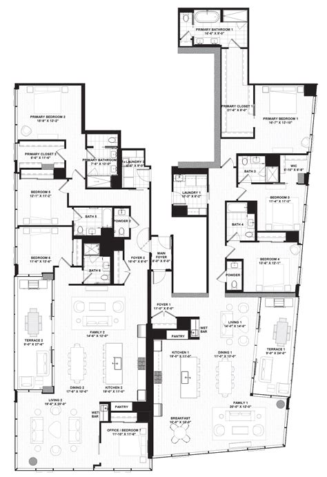 Penthouse F Parkline Apartments Floor Plan