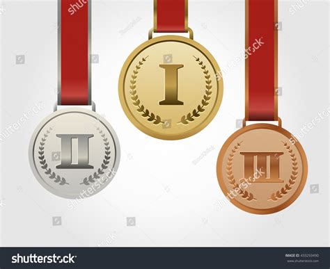 Vector Award Medals Set Isolated On Stock Vector Royalty Free