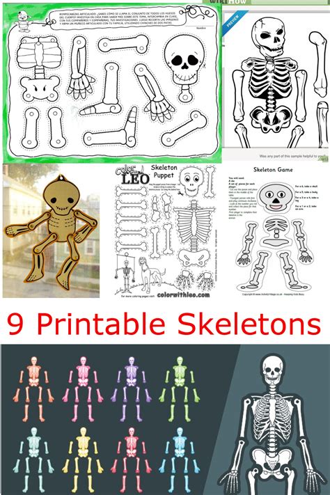 9 Printable Skeleton Crafts Printables 4 Mom