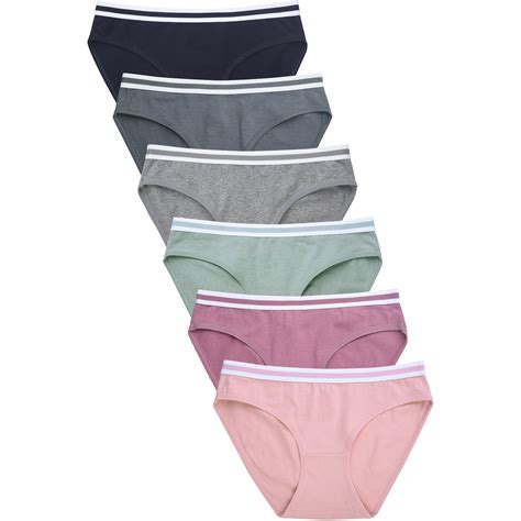 247 Frenzy Women S Essentials PACK OF 6 Cotton Stretch Bikini Panty