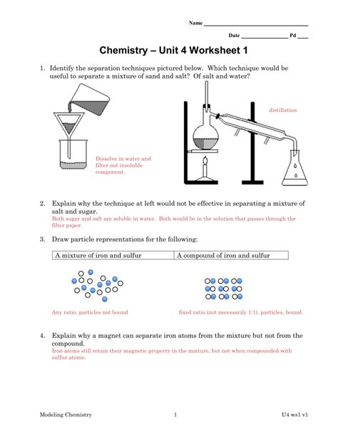 Unit 6 Worksheet 5 Chemistry Key