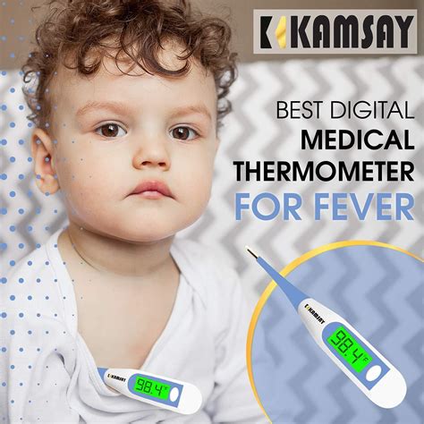 Fast Reading Digital Thermometer for Adults & Babies | Backlight