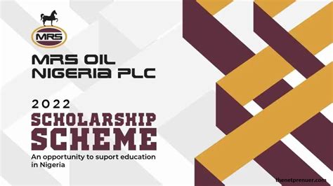 Scholarship Scheme For Nigerian Students From Mrs Oil Nigeria Plc 2022