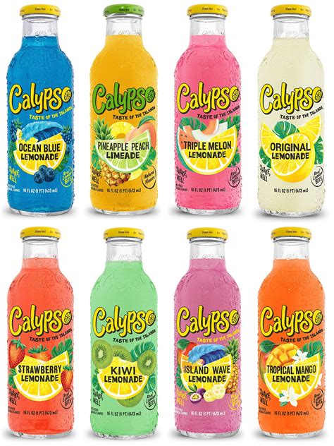 Calypso Lemonades Cm31 Variety Pack 8 Different Flavors Made With Real Lemons Natural