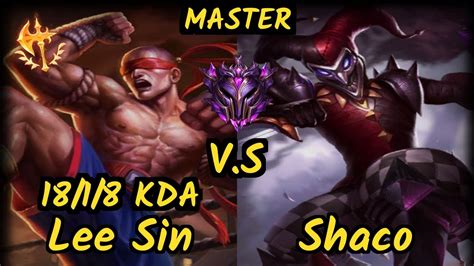 Intz Tay Lee Sin Vs Shaco Kda Jungle Gameplay Br Ranked