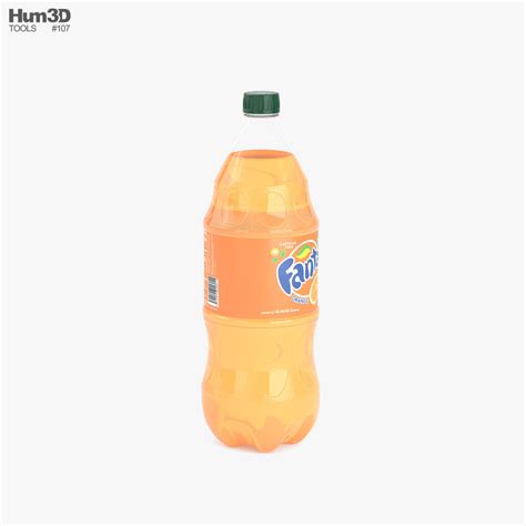 Бутылка Fanta 2 литра 3D модель - Скачать Бутылки, Банки на 3DModels.org