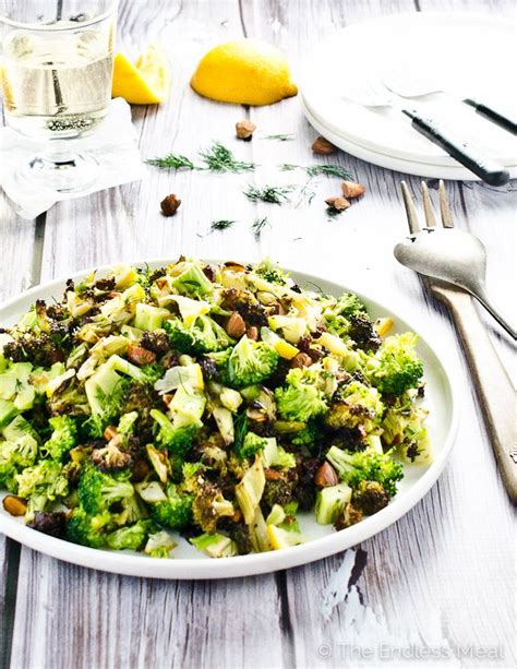 Roasted Broccoli Salad With Lemons And Almonds The Endless Meal