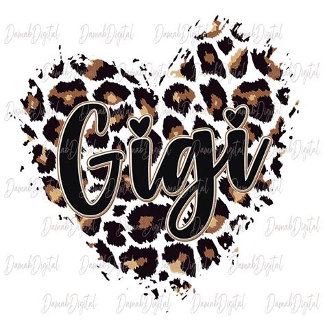 Leopard Gigi Png Cheetah Print Gigi Sublimation Designs Etsy