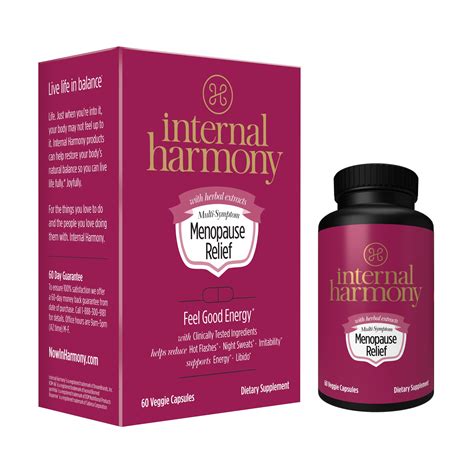 Internal Harmony Menopause Relief For Women Hot Flash Night Sweat Relief Reduce Stress