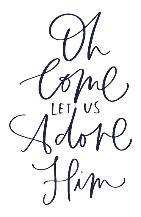 O Come Let Us Adore Him Christmas Sign Black Chalkboard Etsy