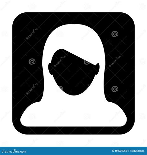 Benutzer Ikonen Vektor Weibliches Person Profile Avatar Symbol Glyph