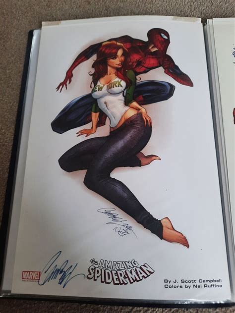 J Scott Campbell Amazing Spider Man Mary Jane Nycc Art Print