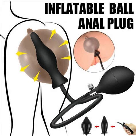 ANAL SEX PLUG DILATOR STRETCHER INFLATABLE BUTT PUMP EXPANDABLE MASSAGER TOYS EUR