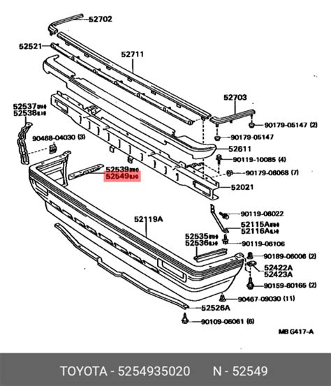 Genuine Oe Retainer Front Bumper Side No Left For Toyota