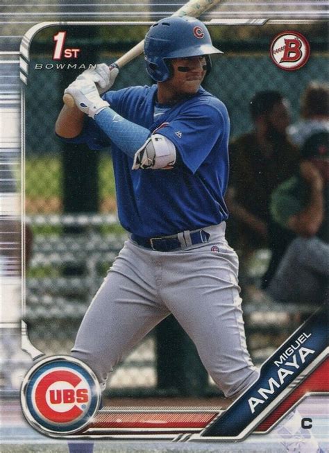 2019 BOWMAN 1ST RC MIGUEL AMAYA CHICAGO CUBS ROOKIE 5598 EBay