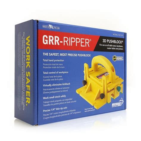 Grr Ripper 3d Pushblock For Table Saws Router Tables Band Saws And