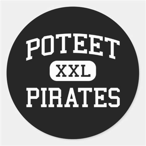 Poteet - Pirates - High School - Mesquite Texas Classic Round Sticker | Zazzle