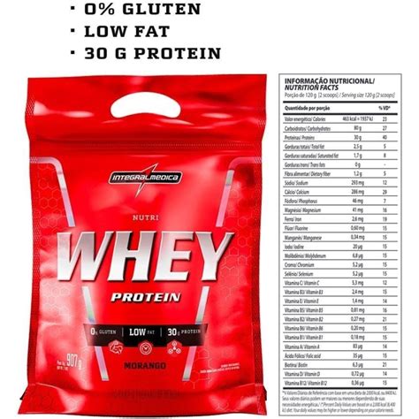 Nutri Whey Protein Integralmedica Morango Refil G Rede Biomax