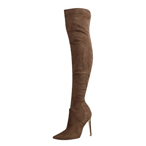 Pmuybhf Wide Calf Over The Knee Boot Women Shoes Fashion Knee Long