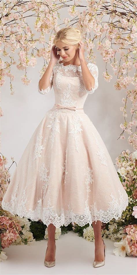 Lace Short Wedding Dress With Sleeves Sunshine Liron