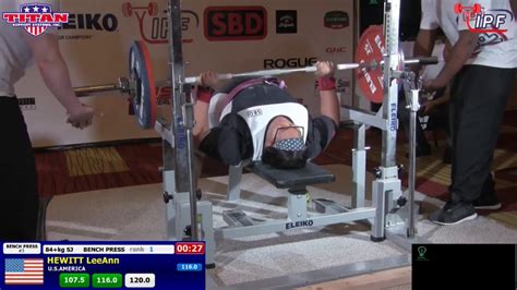 Sub Junior Women 43kg 84 Kg 2017 IPF Classic Bench Press World