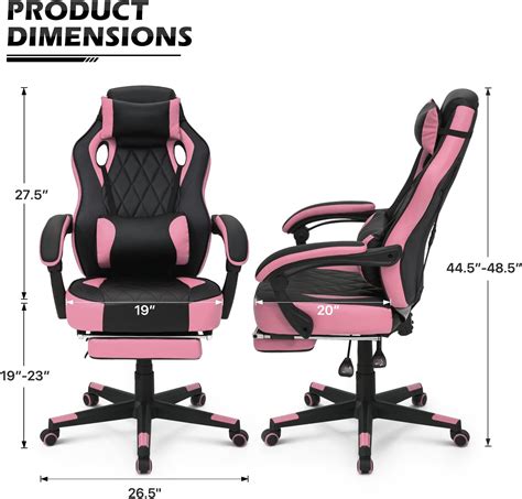 Buy Monibloom Ergonomic Gaming Chair With Retractable Footrest