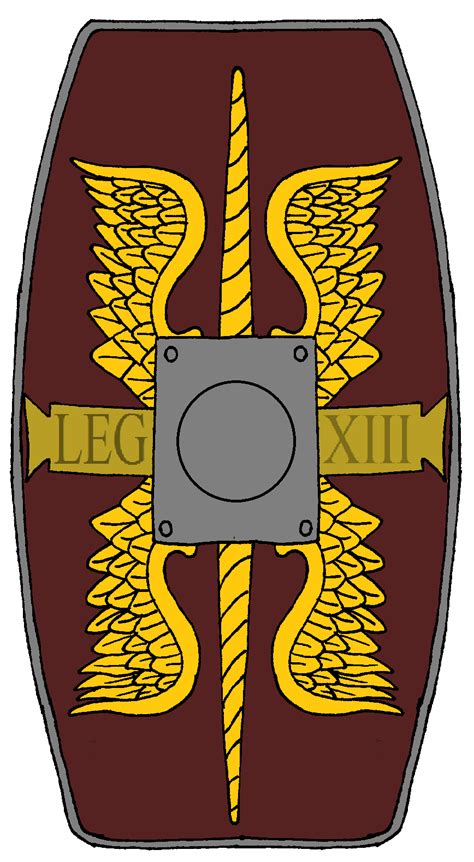 Roman Legionary Shield Legion 13 Germania | Ancient armor, Roman armor ...