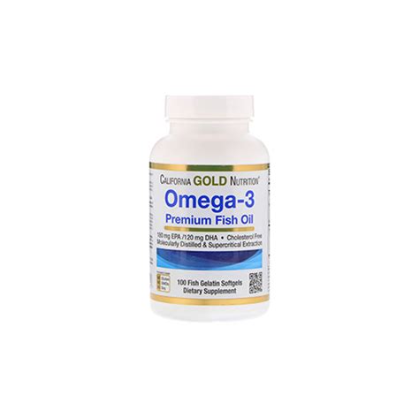 California Gold Nutrition Omega 3 Fatty Acids Epa 180 Mg Dha 120